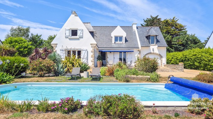 Nevez - Maison familiale vue mer et piscine